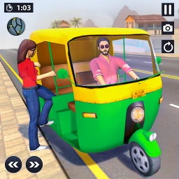 Symbol von 3D-Rikscha-Fahrspiele